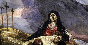 Stabat Mater dolorosa; Nell'immagine: El Greco, Pietà, 1571-1576, Philadelphia, Museum of Art