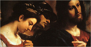 Actus contritionis, Atto di dolore. Nell'immagine: Guercino, Cristo e l'adultera, 1621, Londra, Dulwich Picture Gallery
