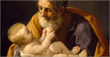 Ave Ioseph, Ave Giuseppe. Nell'immagine: Guido Reni, San Giuseppe e Gesù Bambino, 1638-1640, Houston, Museum of Fine Arts
