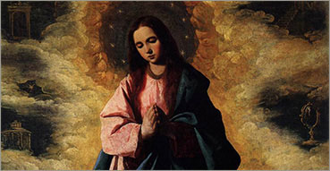 Memorare, Ricordati. Nell'immagine: Francisco de Zurbarán, L'Immacolata Concezione, 1630-1635, Madrid, Museo del Prado
