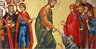 Preghiera per i defunti dell tradizione Bizantina. Nell'immagine: Cristo risuscita Adamo, icona ortodossa