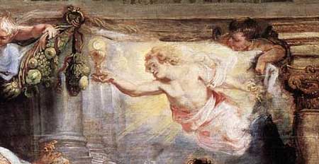 Laudes Divinae, Lodi Divine. Nell'immagine: Peter Paul Rubens, Trionfo dell'Eucaristia sui culti pagani (Trionfo dell'Eucaristia sui sacrifici pagani, Vittoria della verità eucaristica sull'eresia), 1626 c., Madrid, Museo del Prado