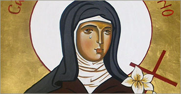 Intervista Monastero Santa Chiara di Camerino (MC). Nell'immagine: santa Camilla Battista Varano