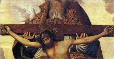 Signum Crucis, Segno della Croce. Nell'immagine: Cristóvão de Figueiredo, Santissima Trinità, 1530, Porto (Portogallo), Museo Nazionale Soares dos Reis