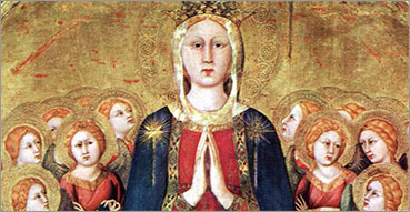 Sub Tuum Praesidium, Sotto la tua protezione. Nell'immagine: Lippo Memmi, Madonna dei raccomandati, 1320 circa, Orvieto, Duomo di Orvieto