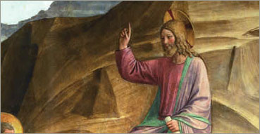 Spiegazione del Padre Nostro. Nell'immagine: Beato Angelico, Il Sermone della montagna, 1440, Firenze, Museo di San Marco